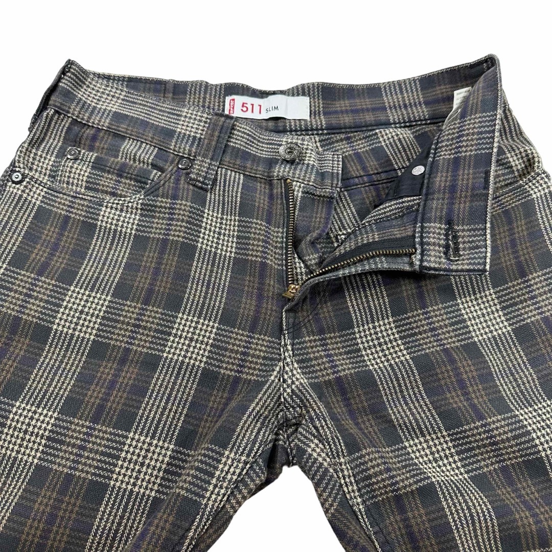 Levi's リーバイス 511 スリム チェック W32 Mサイズ 84cm