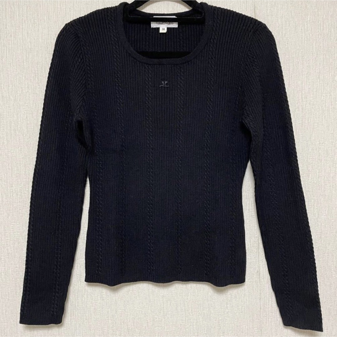 Courreges - courreges クレージュ ニット センター ロゴ ウール 100