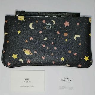 COACH コーチ ポーチ ブラック 黒 スター 星　宇宙