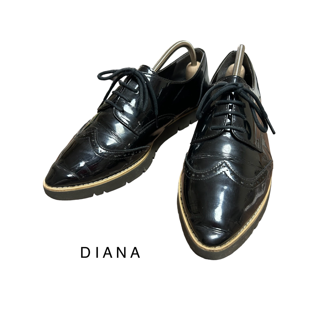 【美品】DIANA ダイアナ ウイングチップ レースアップシューズ✨