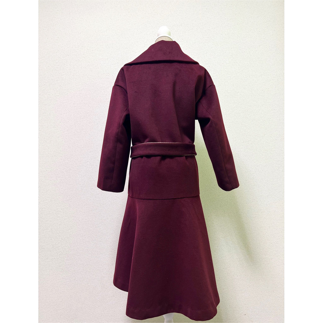 Her lip to Two Tone Belted Dress Coat