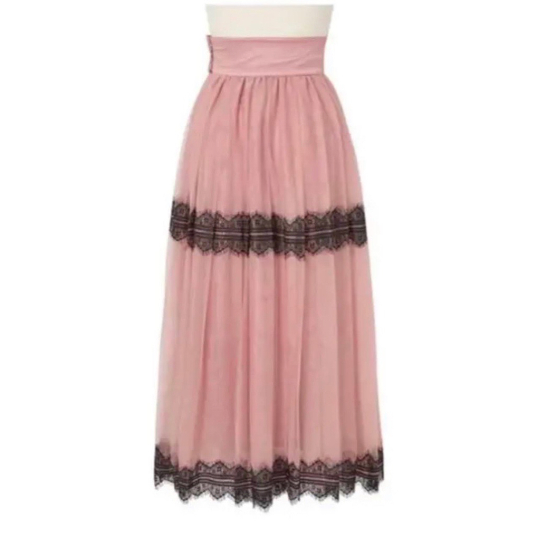 Herlipto Lace Line Volume Tulle Gather - ロングスカート