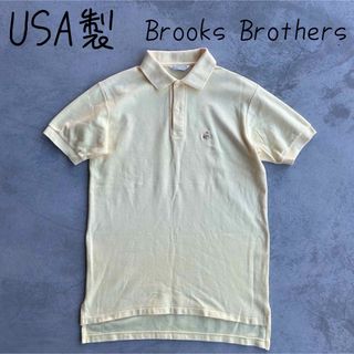 ブルックスブラザース(Brooks Brothers)の希少 USA製 Brooks Brothers 半袖ポロシャツ M イエロー(ポロシャツ)