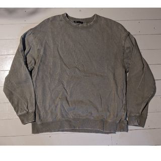 ザラ(ZARA)のZARA　ザラ　オーバーサイズスウェットプルオーバー　S　カーキ(Tシャツ/カットソー(七分/長袖))