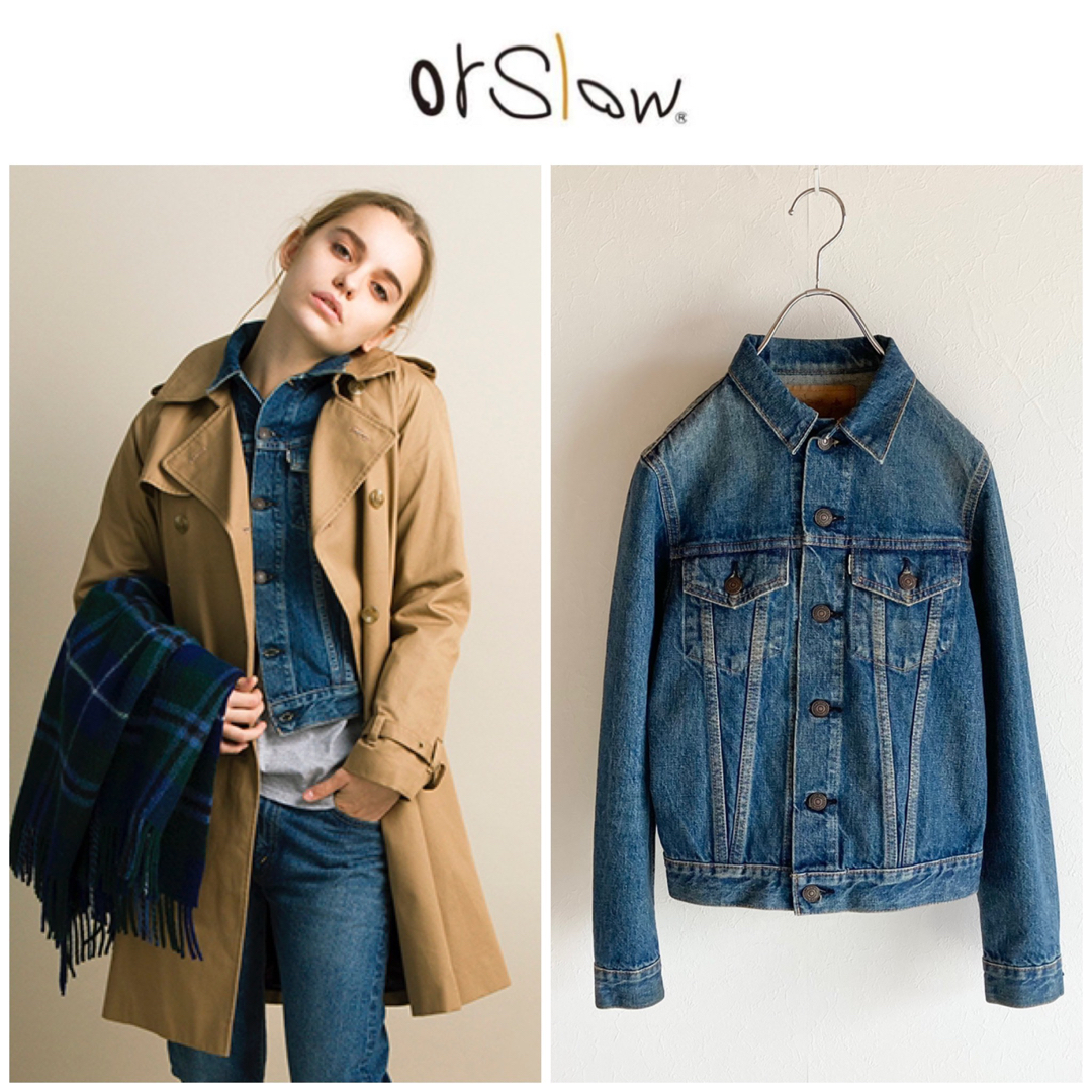 orSlow(オアスロウ)のオアスロウ ビンテージ加工 3rd デニムジャケット Gジャン S インディゴ レディースのジャケット/アウター(Gジャン/デニムジャケット)の商品写真