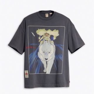 ジブリ(ジブリ)のSAN ＆ WOLF TEE もののけ姫 ジブリ Tシャツ Mサイズ(Tシャツ/カットソー(半袖/袖なし))