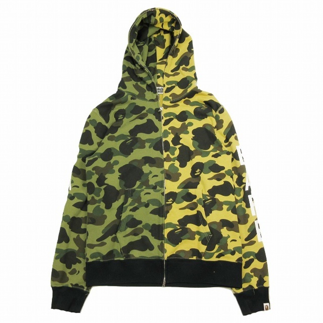 美品 アベイシングエイプ 1st CAMO ハーフ フルジップ フーディー