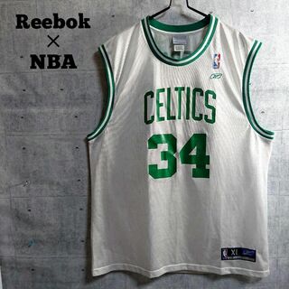 リーボック(Reebok)の【Reebok×NBA】セルティックス ピアース バスケシャツ 白×緑 XL(バスケットボール)
