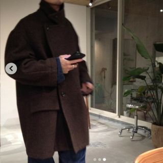 YOKE OVERSIZED DOUBLE BREAST HALF COAT 3 - チェスターコート