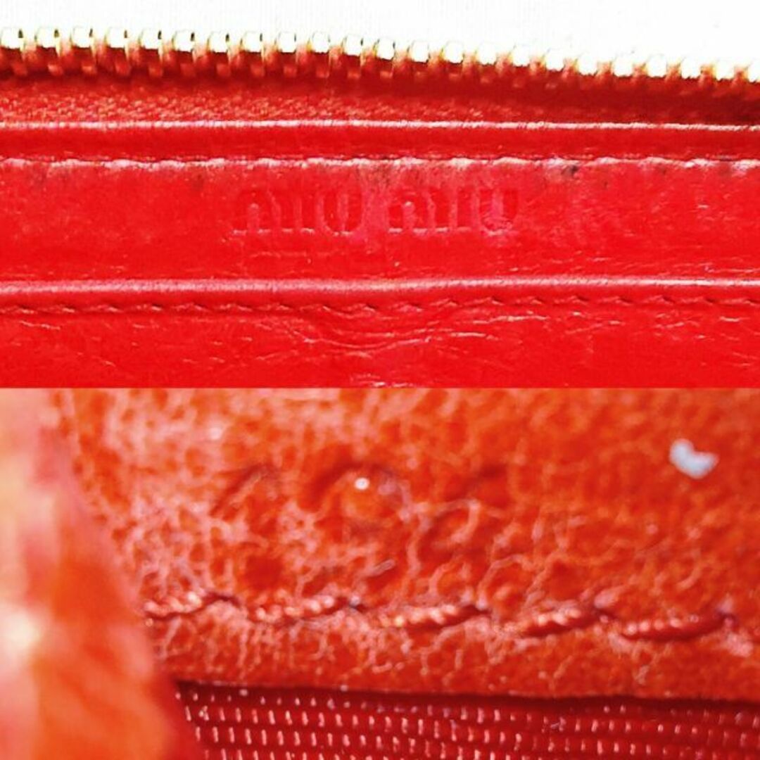 miumiu(ミュウミュウ)の定番 ミュウミュウ miumiu マテラッセ 長財布 L字ファスナー レッド レディースのファッション小物(財布)の商品写真