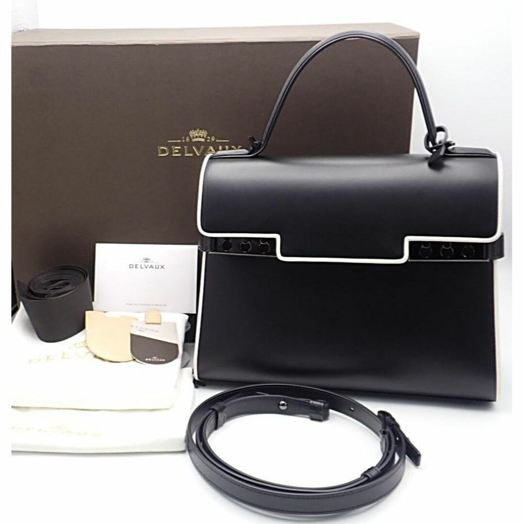 極美品◆DELVAUX デルヴォー 限定モデル タンペート MM 黒 白