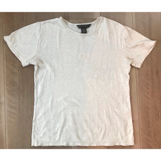 バナナリパブリック(Banana Republic)のBANANA REPUBLIC コットン丸首プレーンTシャツ  M ベージュ (Tシャツ(半袖/袖なし))