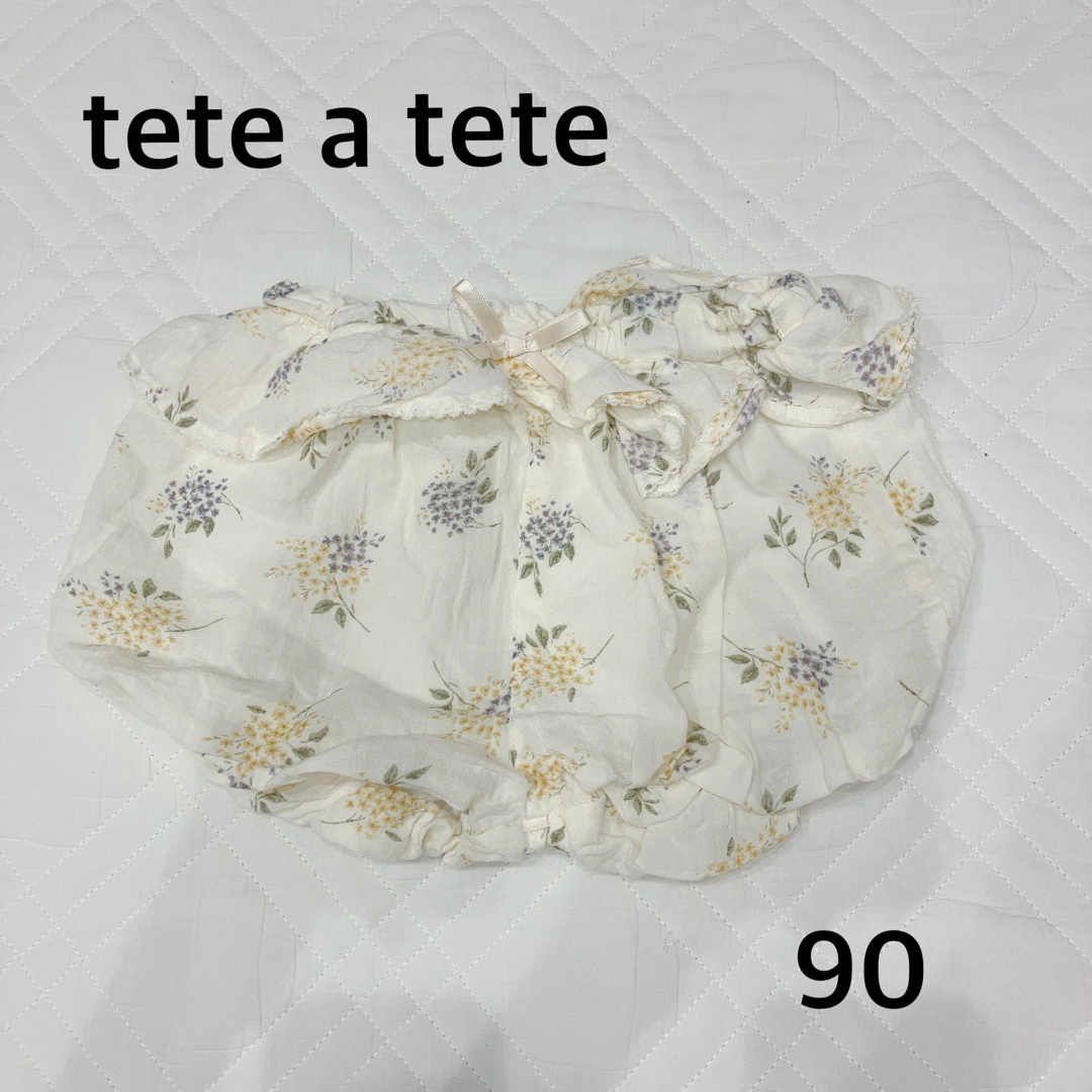 tete a tete(テータテート)の【美品】tete a tete  テータテート 花柄 ショートパンツ ブルマ キッズ/ベビー/マタニティのキッズ服女の子用(90cm~)(パンツ/スパッツ)の商品写真