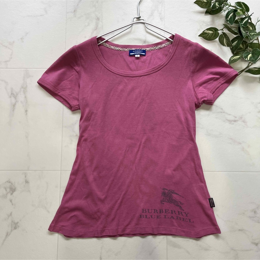 バーバリーロンドン ビックナイトロゴTシャツ バーバリーブルーレーベル 38 | フリマアプリ ラクマ
