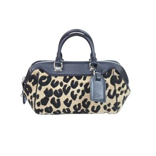 LOUIS VUITTON ルイヴィトン ハンドバッグ レオパード ベイビー M94257 2012年 ブラック ベージュ シルバー金具 美品 中古  52984