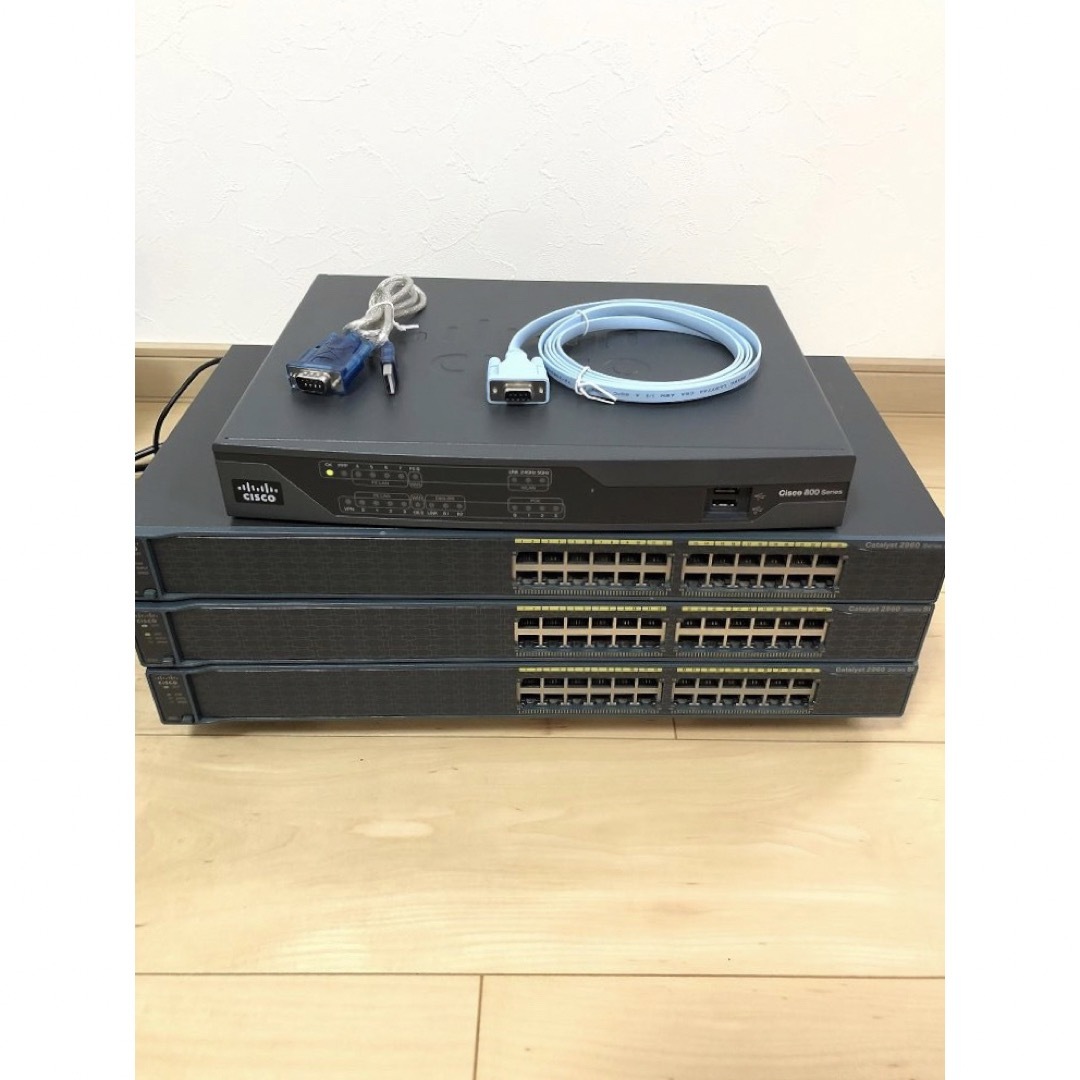 PC/タブレット【CCNA、CCNP】4台セットCisco892FSP、Catalyst2960