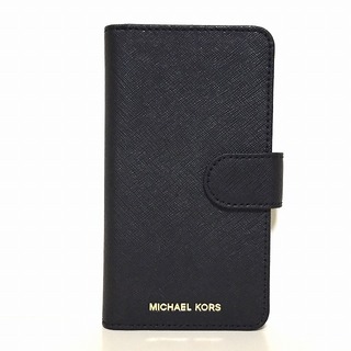 マイケルコース(Michael Kors)のマイケルコース 携帯電話ケース美品  黒(モバイルケース/カバー)