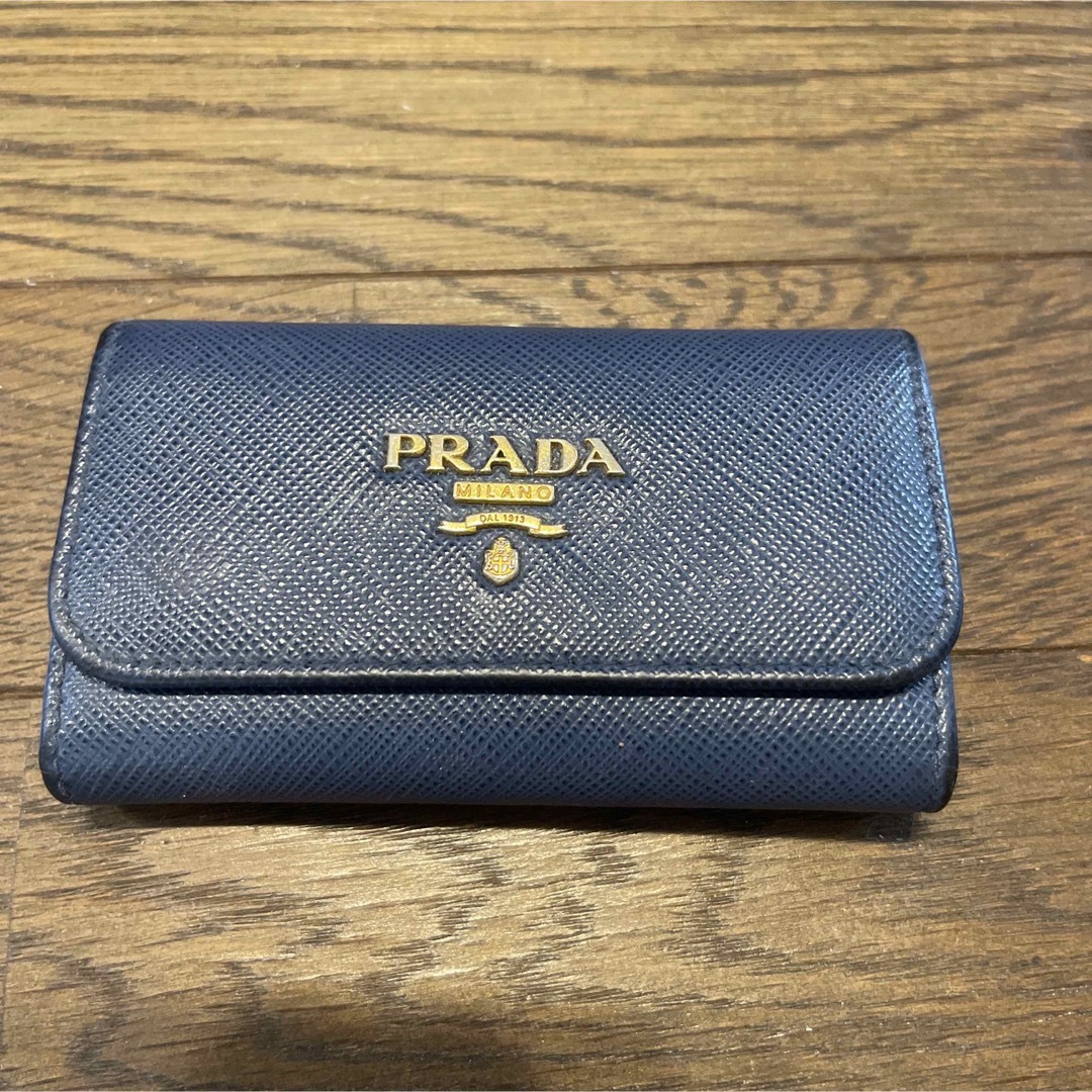 PRADA - 【PRADA】プラダキーケースブルーの通販 by om's shop｜プラダ ...