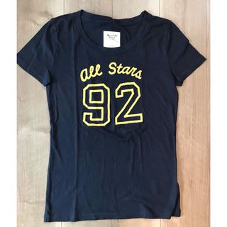 アバクロンビーアンドフィッチ(Abercrombie&Fitch)のAbercrombie & Fitch アバクロ　 ロゴTシャツ　ネイビー(Tシャツ/カットソー(半袖/袖なし))