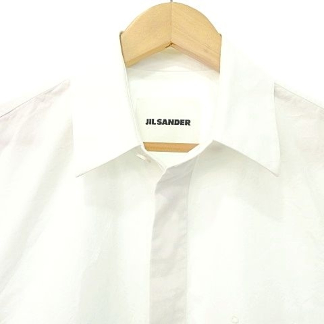 ジルサンダー 21SS ドレスシャツ 半袖 38/15 M 無地 白 メンズ