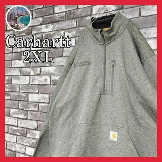 カーハート(carhartt)のCarharttカーハートハーフジッププルオーバースウェット刺繍ワンポイントロゴ(スウェット)