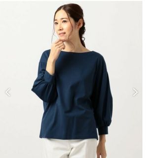 23区 - 23区 ブラウス フロントフリル シフォン ラメ パフスリーブ