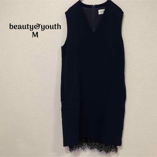 ビューティアンドユースユナイテッドアローズ(BEAUTY&YOUTH UNITED ARROWS)のbeauty&youth ノースリーブワンピース インナーキャミワンピ付き(ひざ丈ワンピース)