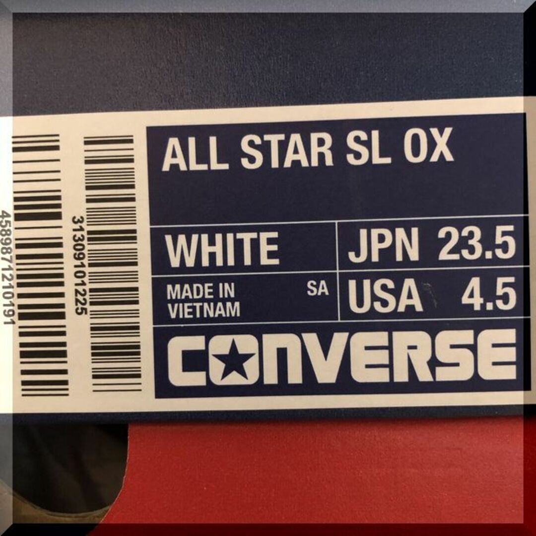 23.5cm CONVERSE　ALL STAR SL OX WHITE 9