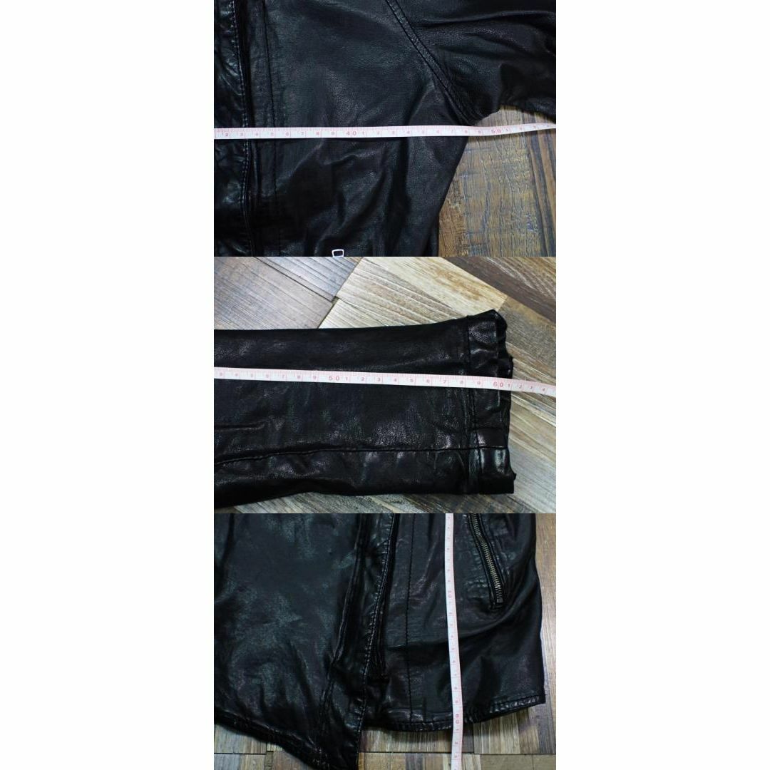 GIORGIO BRATO(ジョルジオブラット)のジョルジオブラッド レザー ブルゾン 羊革 サイズ 42　黒 メンズのジャケット/アウター(レザージャケット)の商品写真