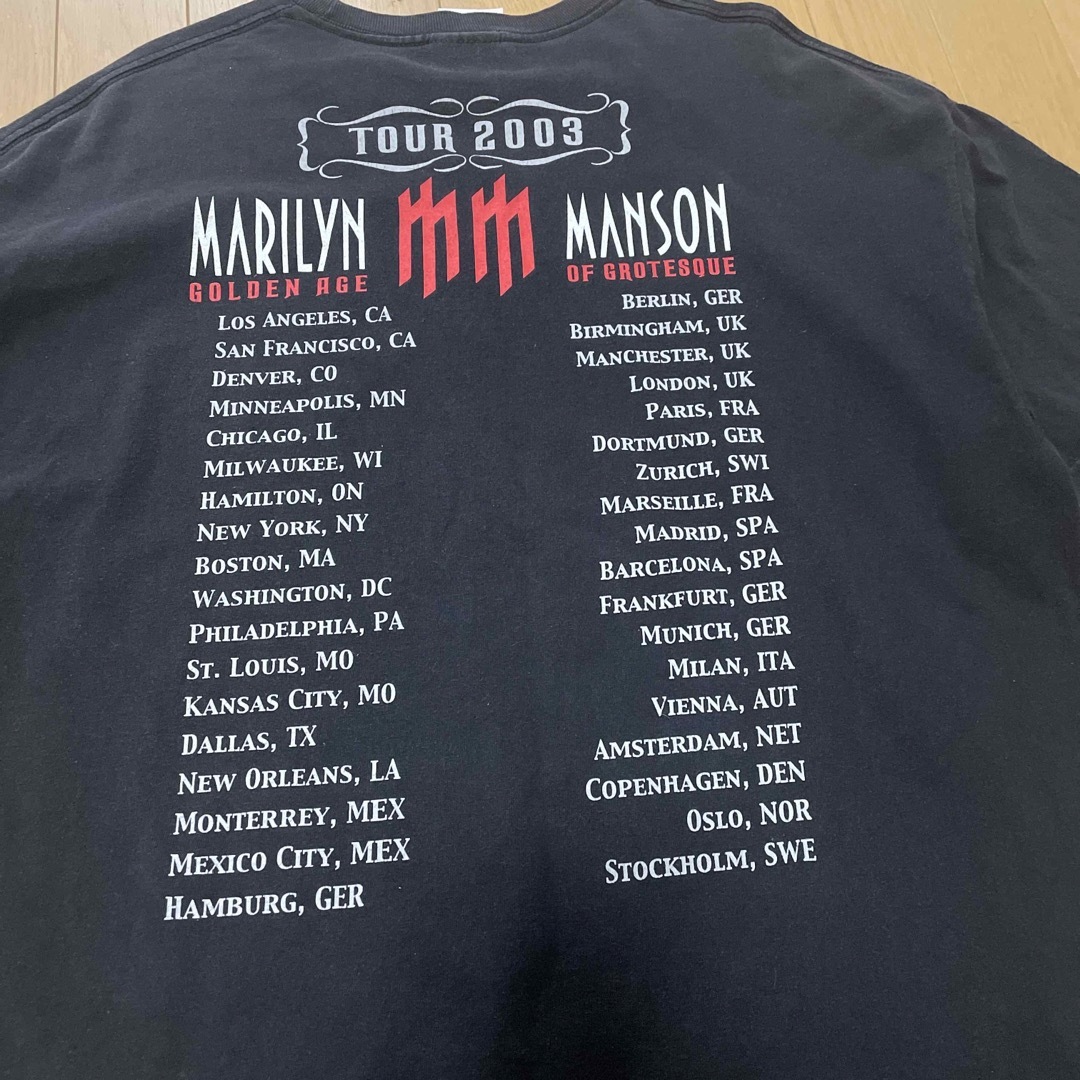 marilyn manson 2003 vintage TシャツサイズＸＬ 4