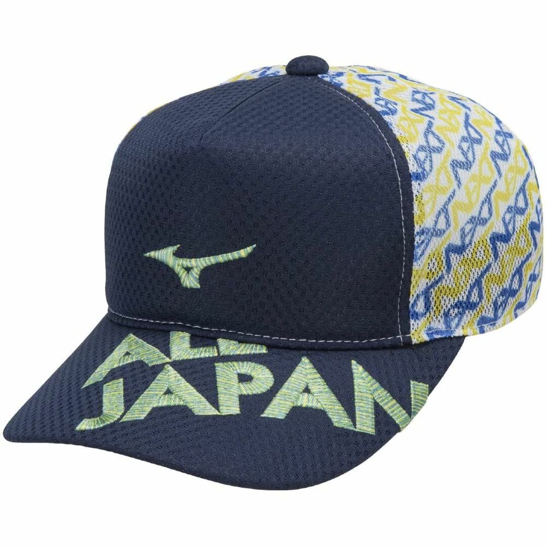 【色: ドレスネイビー】ミズノ テニス キャップ 帽子 ALL JAPAN 62デザインシルエットホワイト
