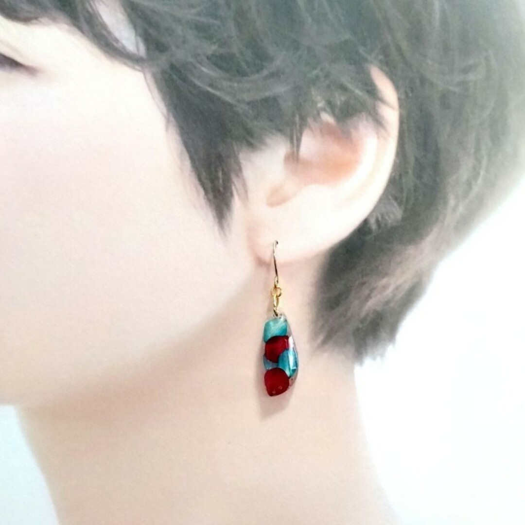 Sale☆ No.95 ハンドメイド ピアス イヤリング レジン