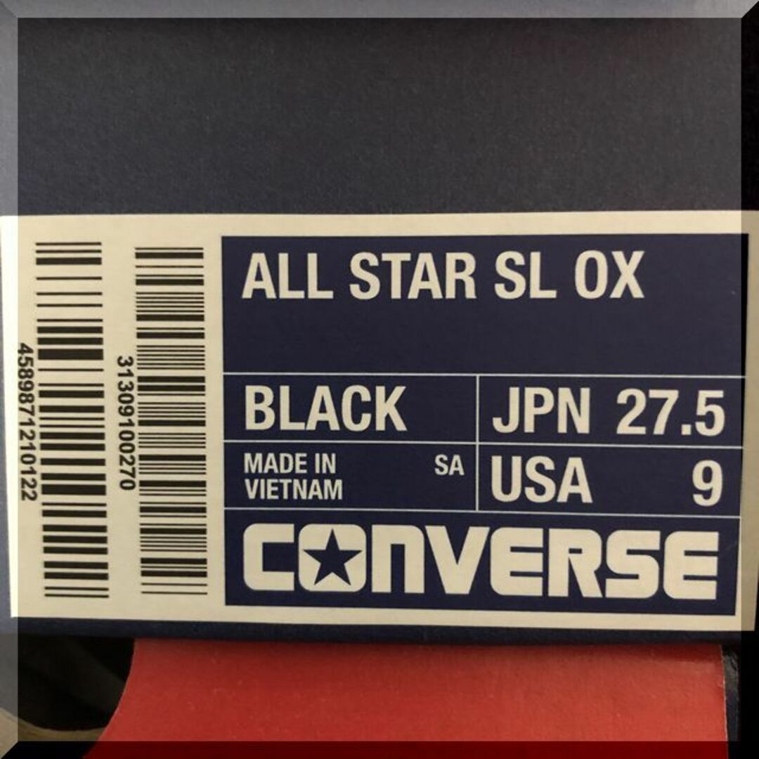 27.5cm CONVERSE　ALL STAR SL OX BLACK