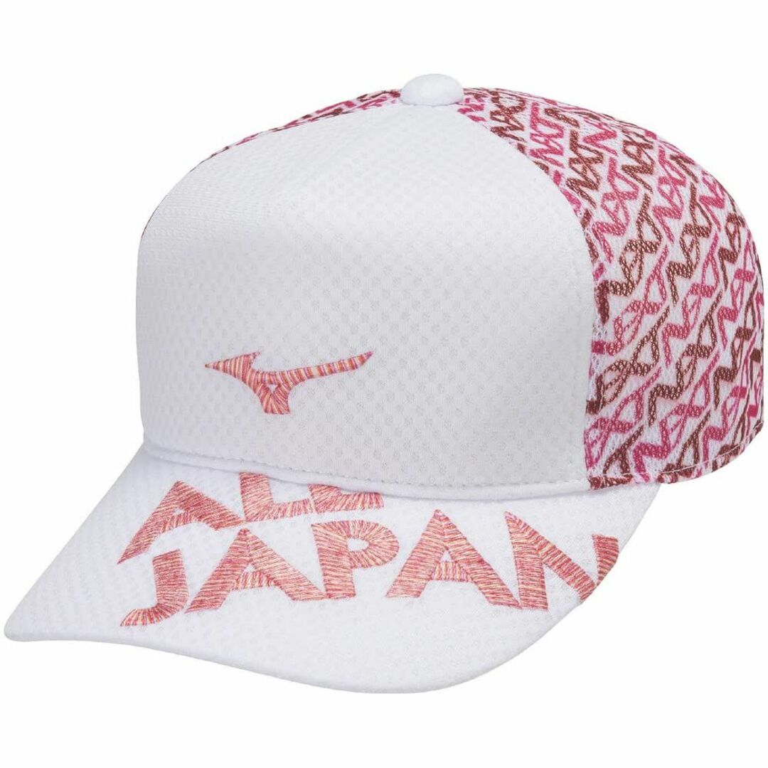 【色: ホワイト】ミズノ テニス キャップ 帽子 ALL JAPAN 62JWA