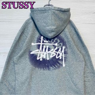 STUSSY - 【希少デザイン】STUSSY パーカー Lサイズ ジップアップ