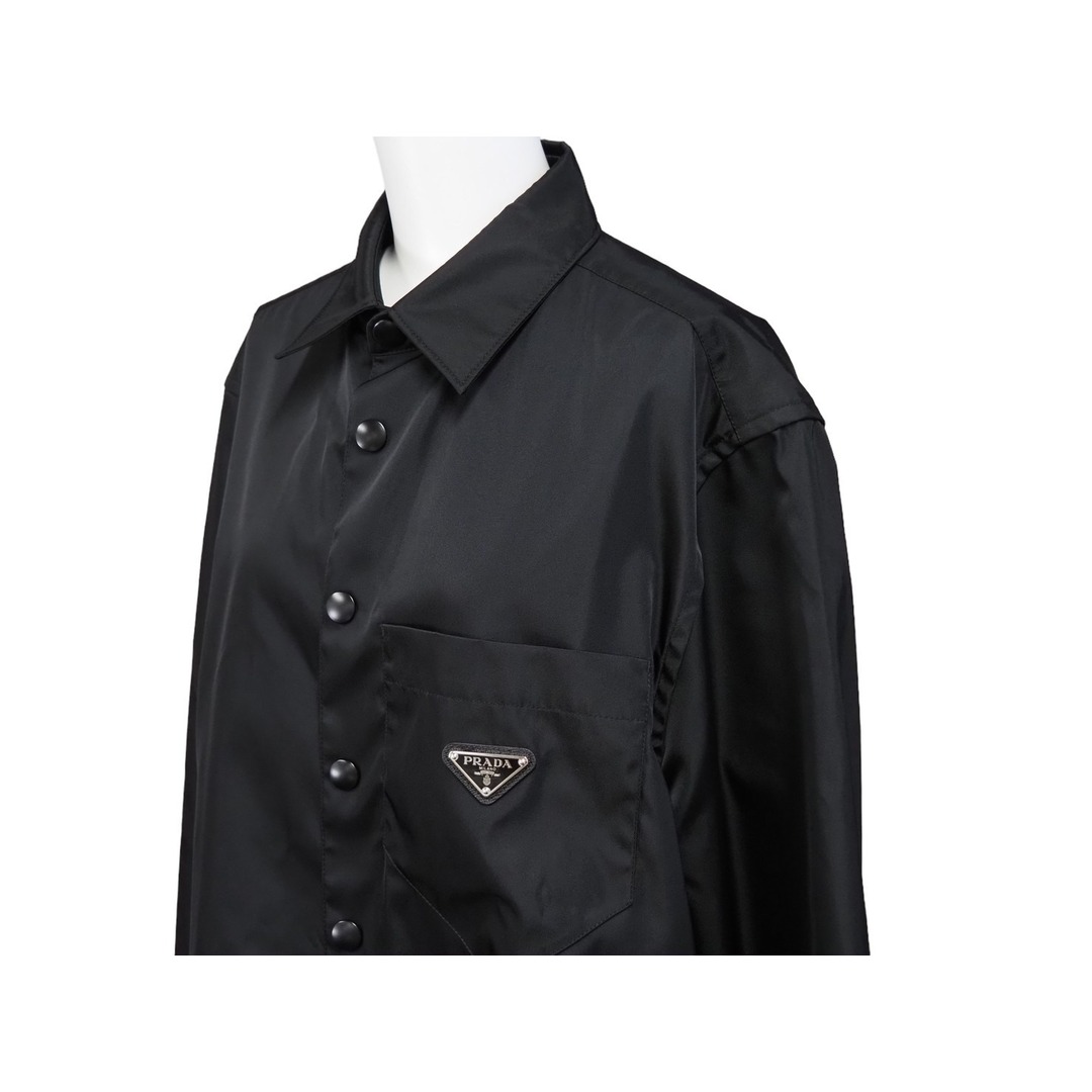 PRADA プラダ ジャケット Re-Nylon 20AW オーバーサイズ シャツジャケット ブラック ナイロン SC514 S202 1WQ8 美品  中古 52799