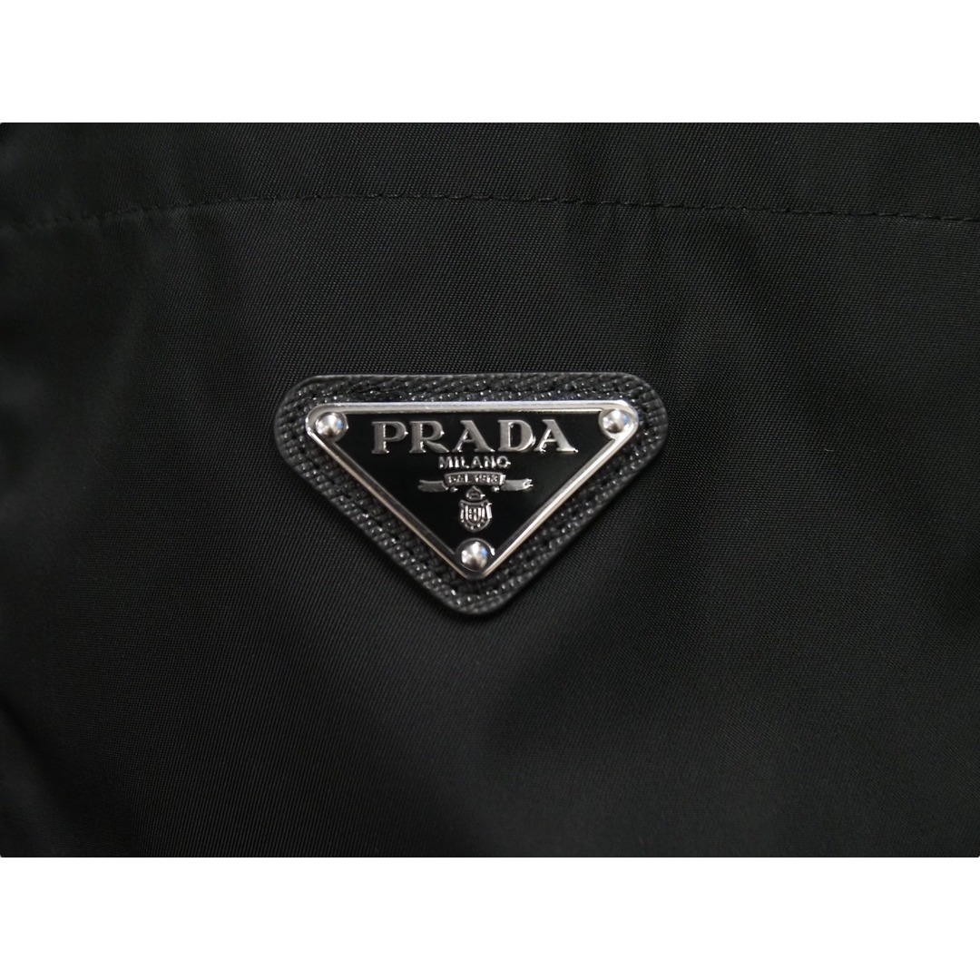 PRADA プラダ ジャケット Re-Nylon 20AW オーバーサイズ シャツジャケット ブラック ナイロン SC514 S202 1WQ8 美品  中古 52799