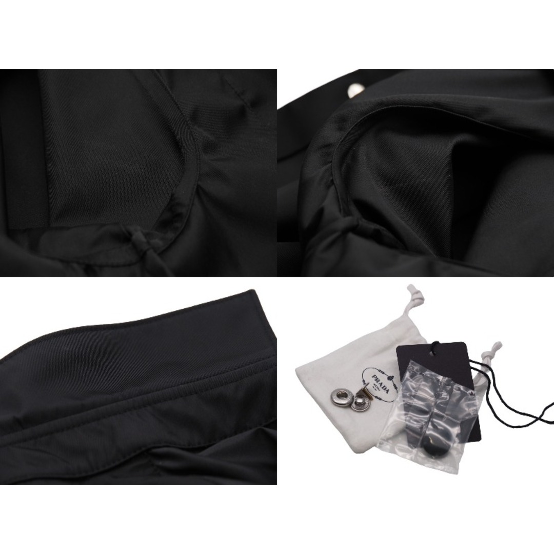 PRADA プラダ ジャケット Re-Nylon 20AW オーバーサイズ シャツジャケット ブラック ナイロン SC514 S202 1WQ8 美品  中古 52799