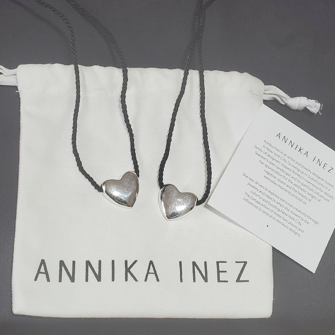 アクセサリー新品未使用　ANNIKA INEZ　ハートネックレス　スモール