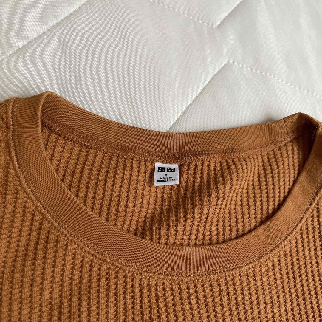 UNIQLO(ユニクロ)のUNIQLO♡ワッフルラウンドカットソー レディースのトップス(カットソー(半袖/袖なし))の商品写真