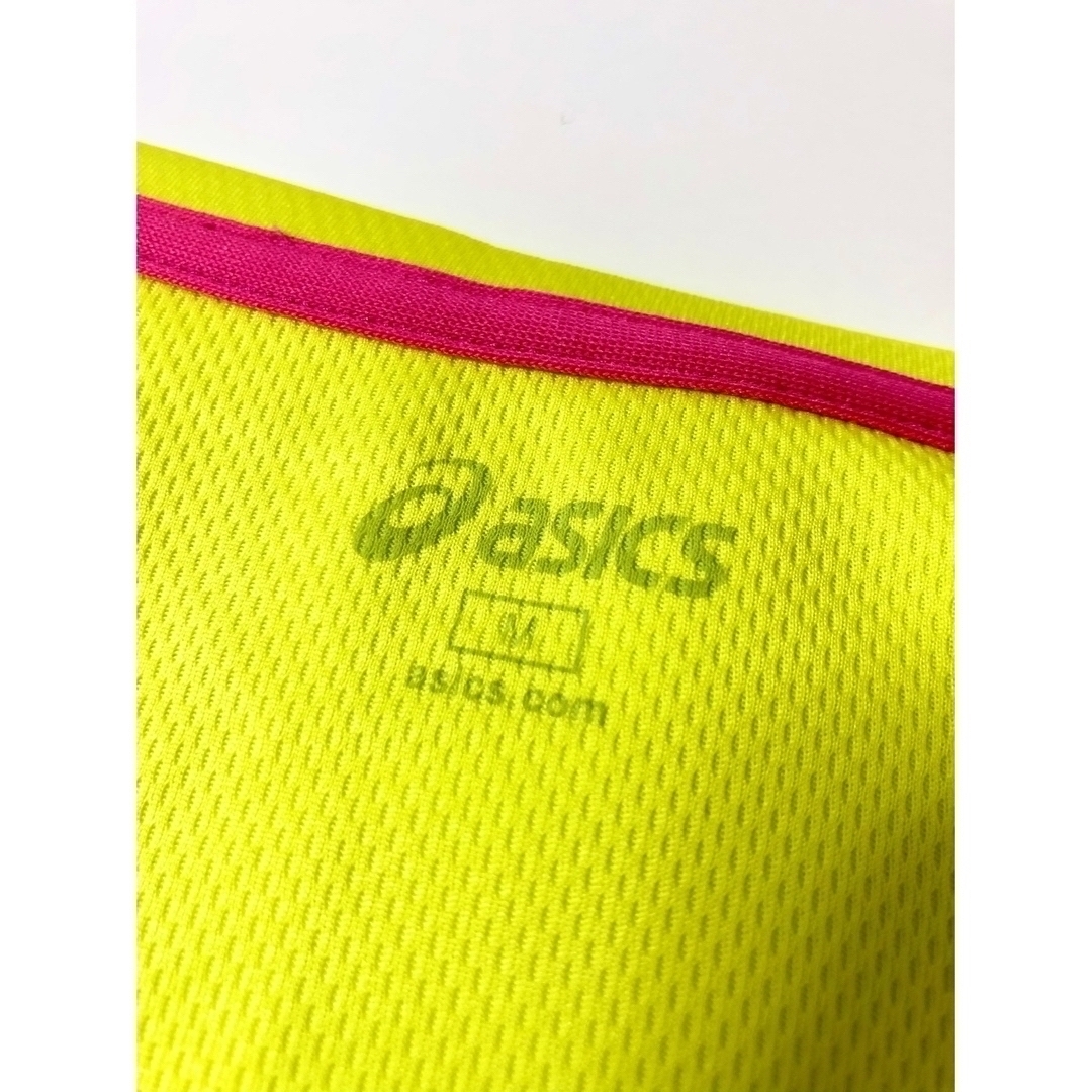 asics(アシックス)のasics アシックス スポーツウェア Tシャツ 半袖 トップス M 黄 レディースのトップス(Tシャツ(半袖/袖なし))の商品写真