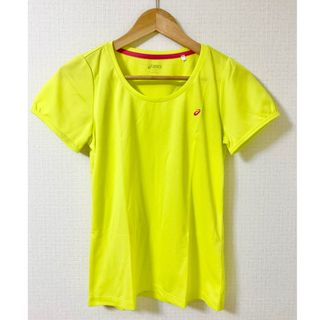 アシックス(asics)のasics アシックス スポーツウェア Tシャツ 半袖 トップス M 黄(Tシャツ(半袖/袖なし))