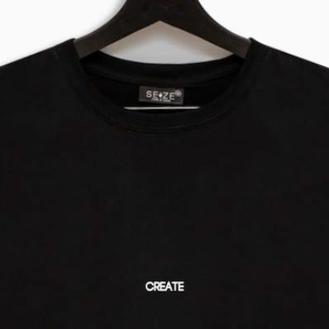 Tシャツ ユニセックス ブラック Lサイズ ハイストリート系ファッション