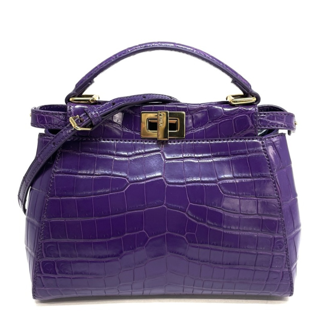 FENDI - フェンディ ピーカブー スモール クロコダイル トートバッグ
