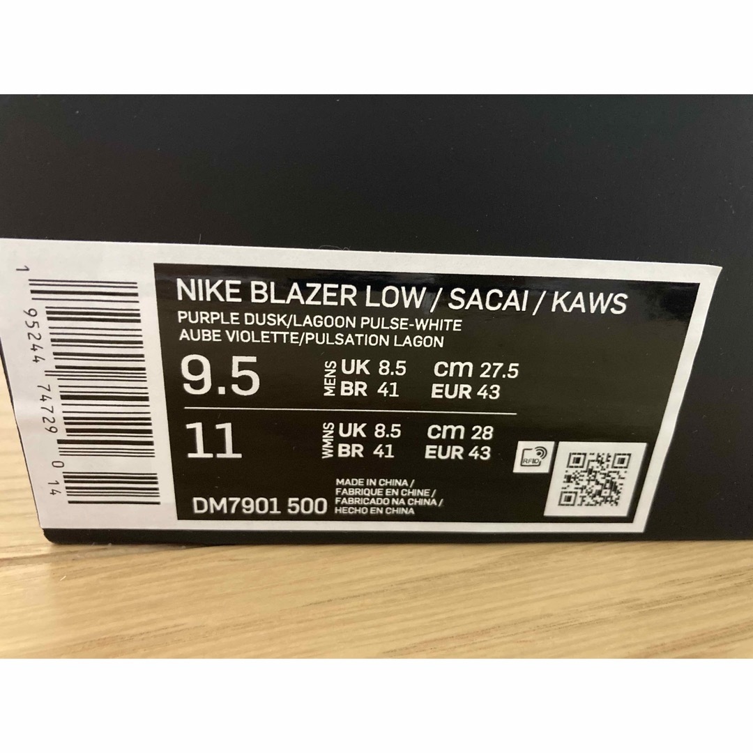 NIKE(ナイキ)のNIKE ×SACAI ×KAWS BLAZER LOW  メンズの靴/シューズ(スニーカー)の商品写真