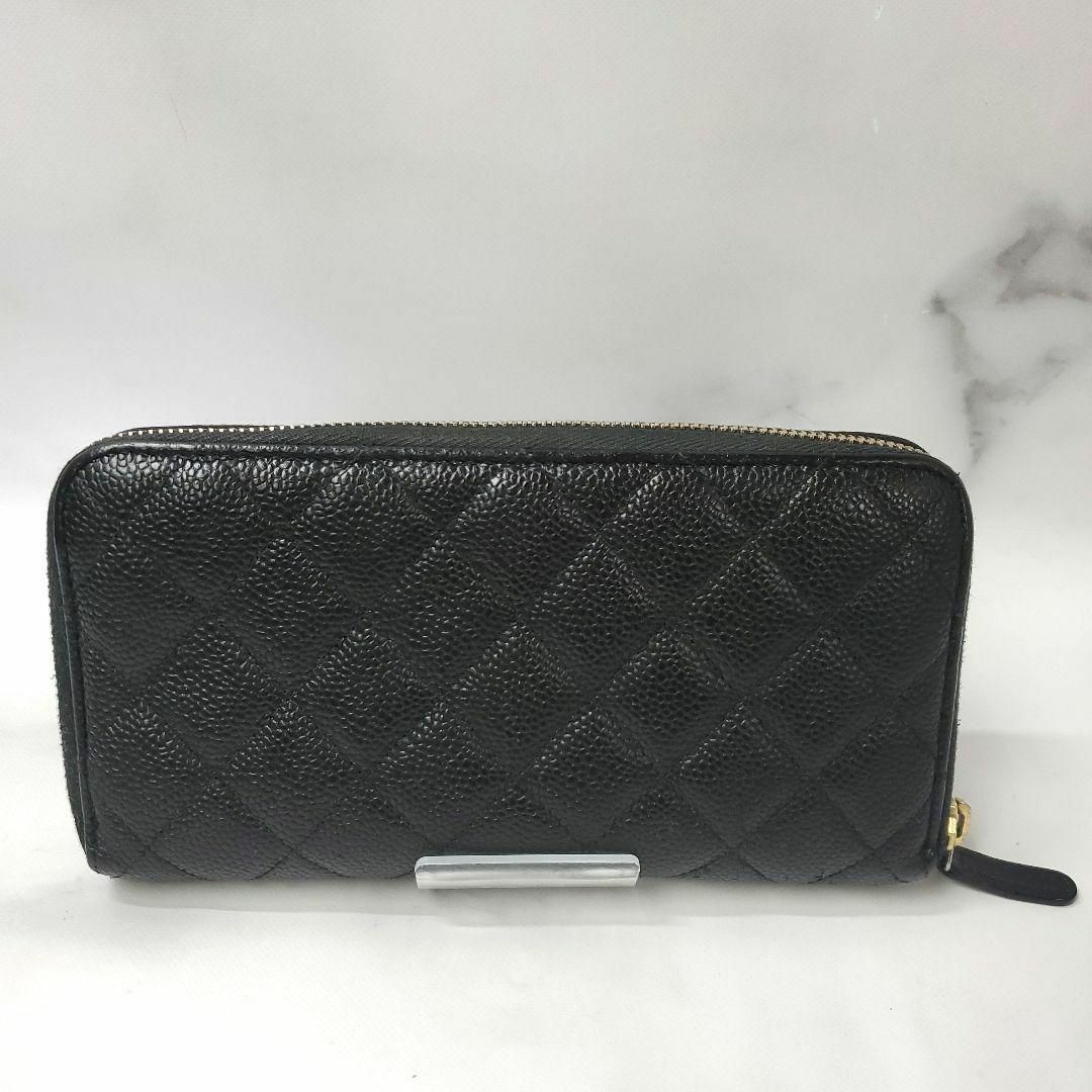 CHANEL キャビアスキン ラウンドファスナー 長財布 MM177