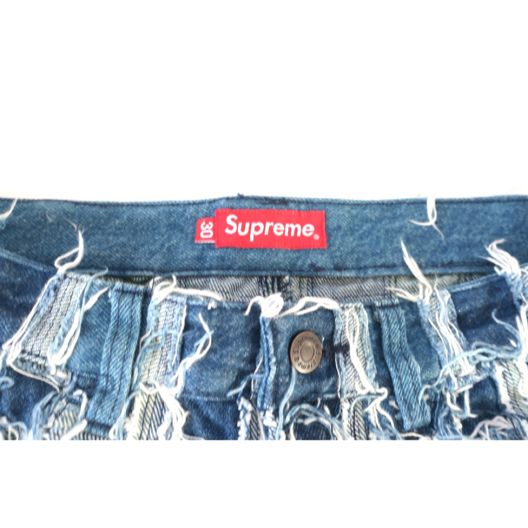 Supreme FRAYED PATCHWORK BAGGY DENIM SHORT