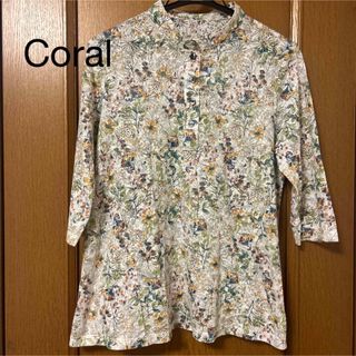 coral 花柄七分丈シャツ(シャツ/ブラウス(長袖/七分))