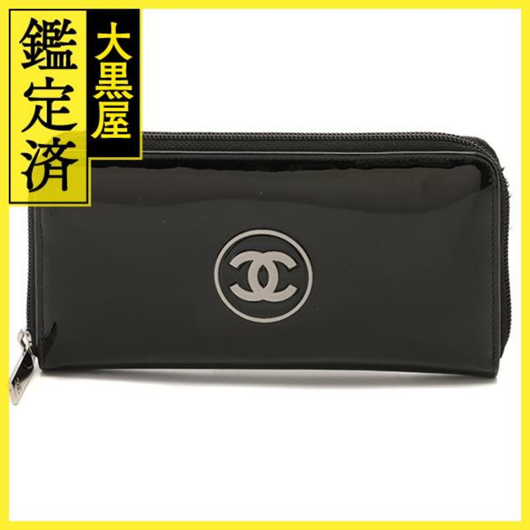 CHANEL - CHANEL メイクアップライン ラウンドジップ長財布 パテント