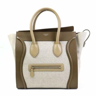 セリーヌ CELINE ハンドバッグ ラゲージ ミニショッパー レザー グレージュ ゴールド レディース 送料無料 e55172g